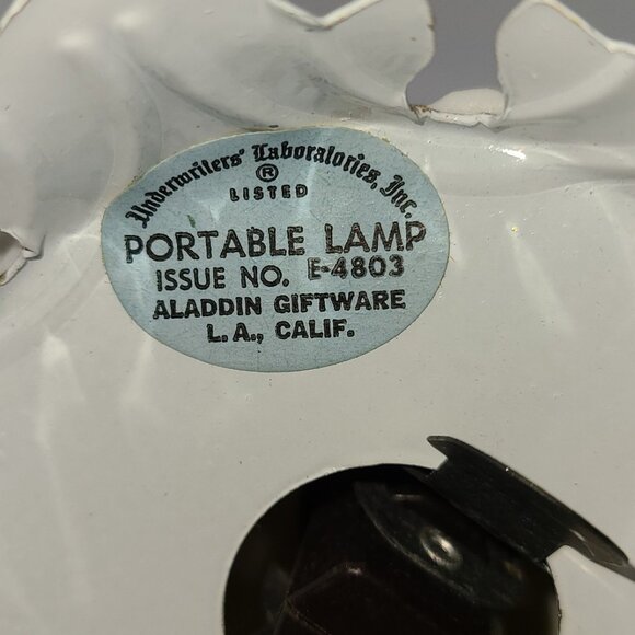 Rare Vintage Hand Painted Porcelain Mouse Night Lite Portable Lamp - Picture 9 of 9